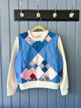 Load image into Gallery viewer, One-of-a-Kind: Four in a Nine Patch French Terry Pullover (L)
