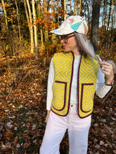 Load image into Gallery viewer, One-of-a-Kind: Woven Wool Coverlet Vest (XS-M)
