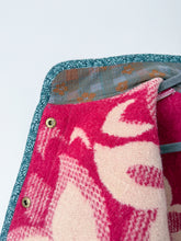 Load image into Gallery viewer, One-of-a-Kind: Burgundy and Rust Colorblock Floral Wool Ukrainian Blanket Flora Jacket (S)
