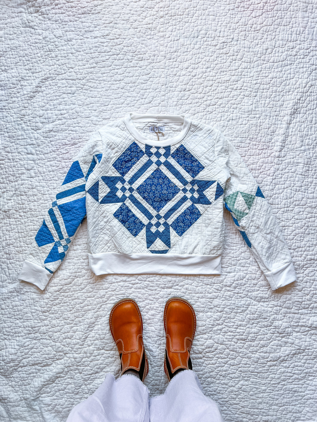 One-of-a-Kind: Missiouri Puzzle Quilt Pullover (M)