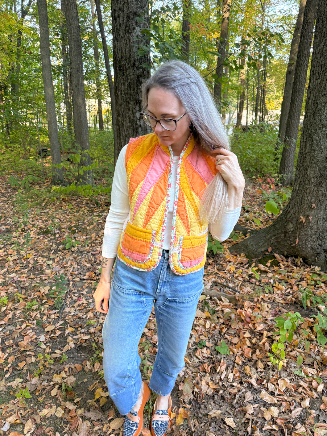 One-of-a-Kind: Sunburst Quilt Vest (XS/S)