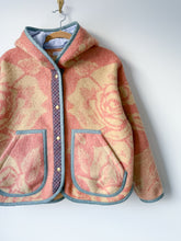 Load image into Gallery viewer, One-of-a-Kind: Golden Dawn Wool Blanket Hooded Flora Jacket (M)
