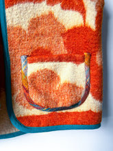 Load image into Gallery viewer, One-of-a-Kind: Ukrainian Fall Orange Floral Wool Blanket Cropped Vest (XS-S)
