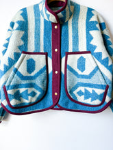 Load image into Gallery viewer, One-of-a-Kind: Ukrainian Geometric Blanket Flora Jacket (S)
