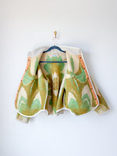 Load image into Gallery viewer, One-of-a-Kind: Orange/Green Floral Ukrainian Blanket Flora Jacket (M)
