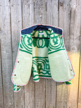 Load image into Gallery viewer, One-of-a-Kind: Forest Green Ukrainian Blanket Flora Jacket (M)
