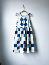 Load image into Gallery viewer, One-of-a-Kind: Indigo Nine Patch Turnaround Dress (S)
