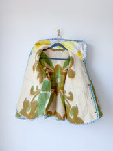 Load image into Gallery viewer, One-of-a-Kind: Deep Green and Orange Floral Burst Ukrainian Blanket Hooded Flora Jacket (L)
