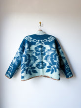 Load image into Gallery viewer, One-of-a-Kind: Ukrainian Sapphire Blanket Flora Jacket (M)

