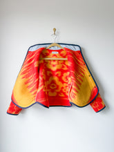 Load image into Gallery viewer, One-of-a-Kind: Red and Goldenrod Floral Ukrainian Blanket Flora Jacket (S)
