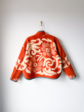 Load image into Gallery viewer, One-of-a-Kind: Copper Floral Ukrainian Wool Blanket Flora Jacket (M)
