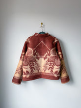 Load image into Gallery viewer, One-of-a-Kind: Chocolate Floral Blanket Field Jacket (L)
