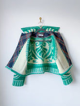 Load image into Gallery viewer, One-of-a-Kind: Green Floral Blanket Field Jacket (S)
