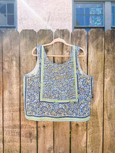 Load image into Gallery viewer, One-of-a-Kind: April Cornell Paisley Floral Tablecloth Pearl Snap Tank (L)
