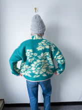 Load image into Gallery viewer, One-of-a-Kind: Turquoise Floral Ukrainian Blanket Flora Jacket (M)
