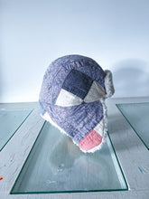 Load image into Gallery viewer, One-of-a-Kind: Floral Nine Patch Aviator Hat (Adult S/M)
