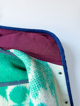 Load image into Gallery viewer, One-of-a-Kind: Green Floral Ukrainian Blanket Hooded Flora Jacket (L)
