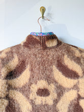 Load image into Gallery viewer, One-of-a-Kind: Chocolate Florals Ukrainian Blanket Flora Jacket (XS)
