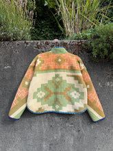 Load image into Gallery viewer, One-of-a-Kind: Geometric Floral Ukrainian Blanket Flora Jacket (S)
