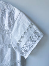 Load image into Gallery viewer, One-of-a-Kind: Antique lace and embroidered Shaftsbury Shirt (S)

