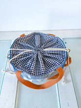 Load image into Gallery viewer, One-of-a-Kind: Churn Dash Patch Project Bag (with detachable strap)
