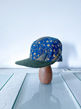 Load image into Gallery viewer, One-of-a-Kind: Antique Indigo &amp; Cheddar Quilt/Toad &amp; Co Remnant 5 Panel Hat (Large)
