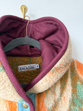 Load image into Gallery viewer, One-of-a-Kind: Multicolor Floral Ukrainian Blanket Hooded Flora Jacket (M)
