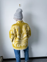 Load image into Gallery viewer, One-of-a-Kind: Celery Floral Wool Ukrainian Blanket Flora Jacket (L)
