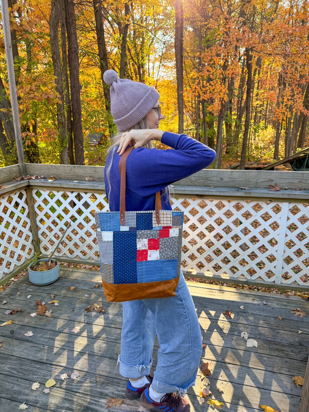 One-of-a-Kind: Four-in-a-Four Patch Tote Bag