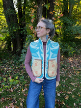 Load image into Gallery viewer, One-of-a-Kind: Colorblock Wool Blanket Vest (XS-M)
