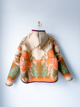 Load image into Gallery viewer, One-of-a-Kind: Multicolor Floral Ukrainian Blanket Hooded Flora Jacket (M)
