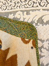 Load image into Gallery viewer, One-of-a-Kind: Ochre Floral Ukrainian Blanket Flora Jacket (M)
