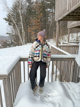 Load image into Gallery viewer, Bow Tie Hooded Flora Jacket (M)
