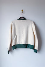 Load image into Gallery viewer, One-of-a-Kind: Blue Floral Ukrainian Blanket Pullover (M)

