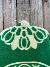 Load image into Gallery viewer, One-of-a-Kind: Forest Green Ukrainian Blanket Flora Jacket (M)
