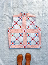 Load image into Gallery viewer, One-of-a-Kind: Nine Patch Quilt Vest (M/L)
