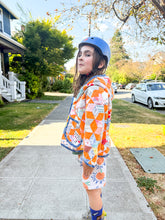 Load image into Gallery viewer, One-of-a-Kind: Tumbling Star KID’S Hooded Flora Jacket (9 year)
