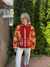 Load image into Gallery viewer, One-of-a-Kind: Burnt Sienna Ukrainian Blanket Flora Jacket (M)
