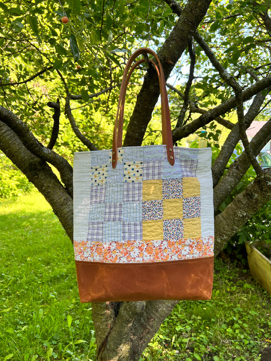 One-of-a-Kind: 9 Patch Tote Bag
