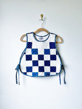 Load image into Gallery viewer, One-of-a-Kind: Indigo Irish Chain Side Tie Vest
