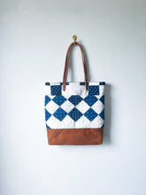 Load image into Gallery viewer, One-of-a-Kind: Indigo Nine Patch Tote Bag
