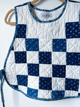 Load image into Gallery viewer, One-of-a-Kind: Indigo Irish Chain Side Tie Vest
