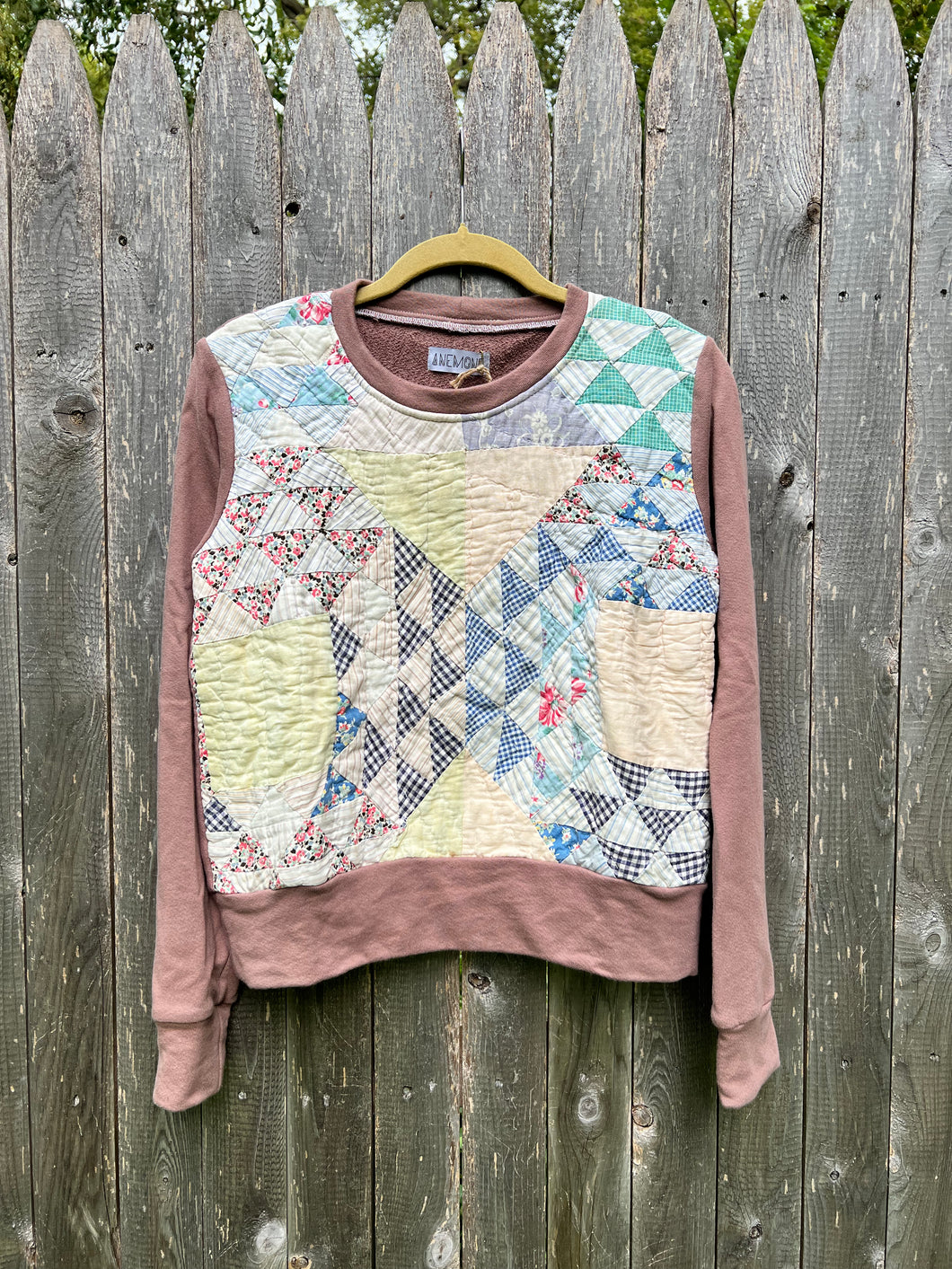 One-of-a-Kind: Ocean Waves French Terry Pullover (S)